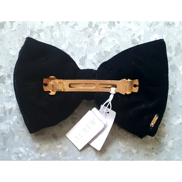 J.Crew Velvet bow clip with crystals - Picture 4 of 4